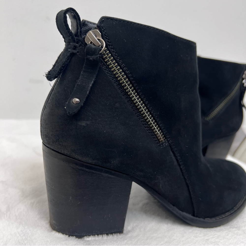 Blondo Nivada Black Waterproof Suede Leather Ankle Heel Boots Women’s Size 8.5 - Picture 4 of 13